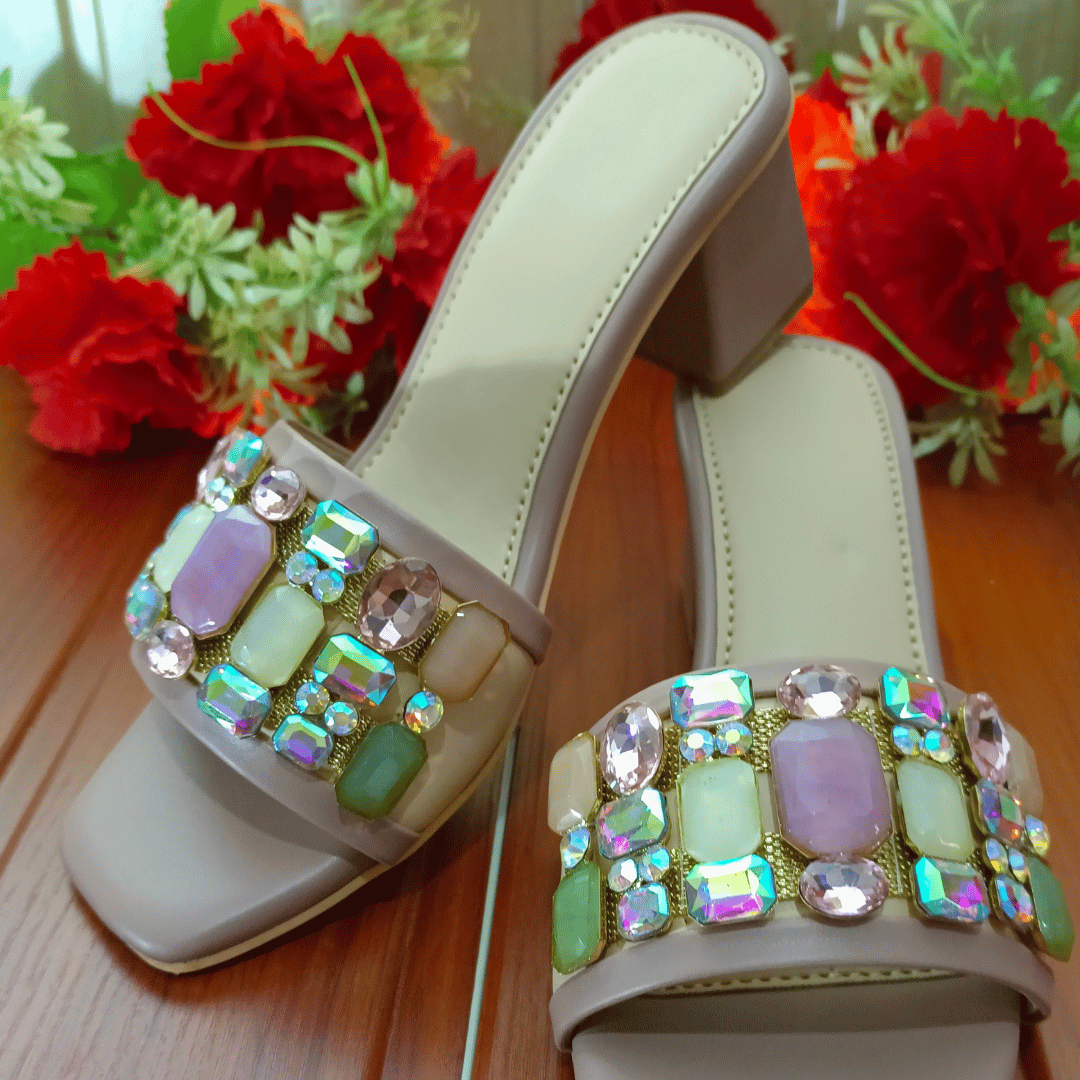 Salmon Floret Heel - Chicshah
