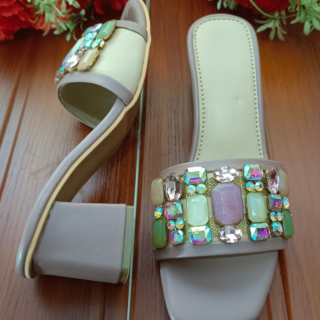 Salmon Floret Heel - Chicshah
